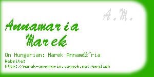annamaria marek business card